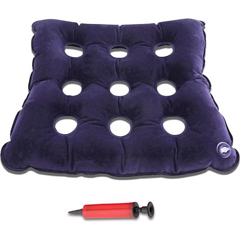 Coussin d’Assise Gonflable,Coussin Orthopédique,Gonflable Anti-escarres Tapis de siège,Coussin de siège Gonflable pour hémorroïdes,Coussin Anti-escarres avec Pompe Coussin Gonflable,39 x 39cm (1/5)