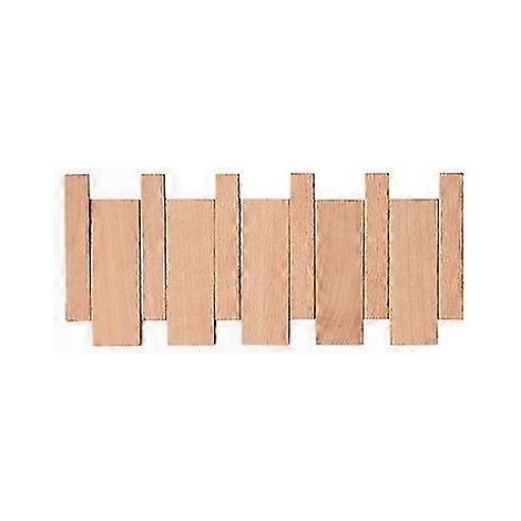 Porte-manteau mural en bois avec design de touches de piano, crochets pour vêtements, rangement d'entrée, fixation murale (1/3)