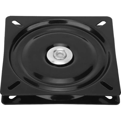 Plaque pivotante en acier à rotation 360°, plateau tournant 20 cm, noir, pour support et fixation robuste (1/5)