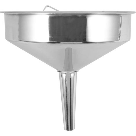 Entonnoir Portable en Acier Inoxydable Argenté Anti-éclaboussures pour Voiture et Bouteilles, pour Vidange D'huile et Situations D'urgence (1/5)