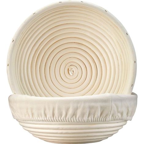 Panier de levage pour pain - Ensemble de paniers de levage Banneton pour la préparation du pain au levain, avec doublures, pour boulangers professionnels et amateurs - Fournitures pour la fabrication (1/5)