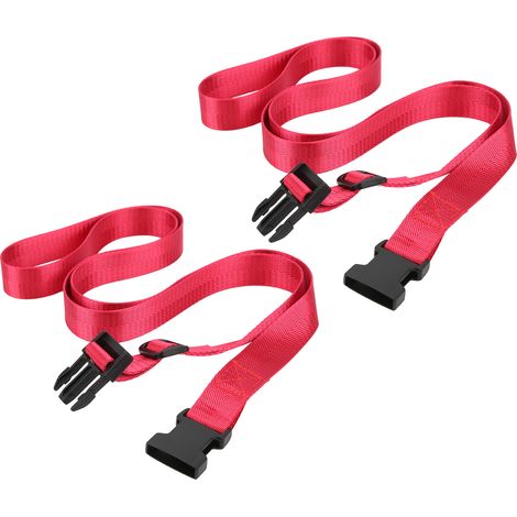 Sangle de bagage de voyage réglable avec cadenas à code, ceinture de rangement, sangle de sécurité pour bagages, rose rouge (1/5)