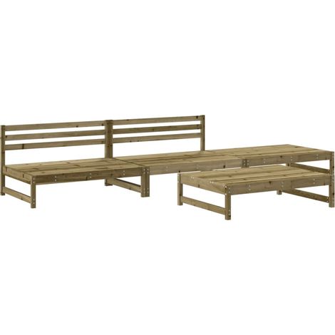 Maison Exclusive - 4-tlg. Garten-Lounge-Set Kiefernholz Imprägnie (1/5)
