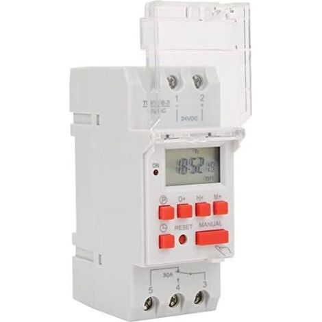 DC 24V 30A Weekly 12/24hr Timer Switch LCD On/Off Programmable Control Time Relay, Timer (1/4)