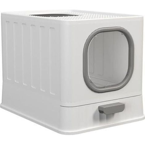 Geschlossene Katzentoilette: XXL geruchsdichte Katzentoilette – Große, geschlossene Katzentoilette, 15 kg Tragkraft, spuren- und auslaufsicher, 48,3 x 35,8 x 38,8 cm (1/5)