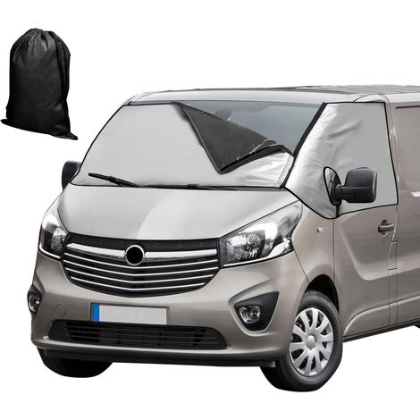 Couverture de pare-brise thermique externe pour Vivaro pour Trafic 2001-2014, couverture de pare-brise avant imperméable, protection contre la neige, la glace, la poussière (1/5)