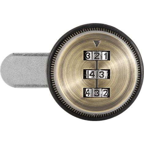 Ortviai Serrure à code mécanique 3 chiffres pour boîte aux lettres zinc cyan 30mm