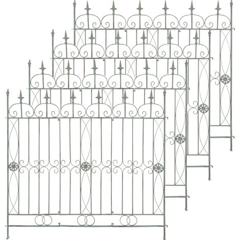 set de 4 Vallas de jardín Mangold Verde antiguo
