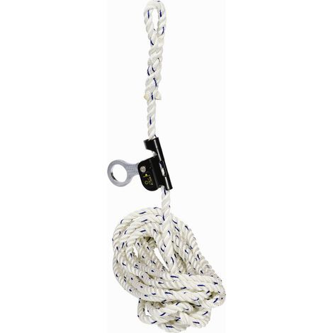 ANTICHUTE COULISSANT DELTA PLUS AVEC SUPPORT D'ASSURAGE EN CORDE TORONNEE -30 M / Ø12MM - AN063/30