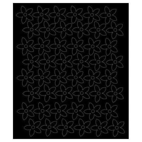 Adesivi murali per finestre con fiori, 3 cm, 48 pezzi, nero opaco
