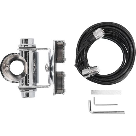 Support d'antenne mobile réglable avec coussinet de protection et clé hexagonale pour autoradio