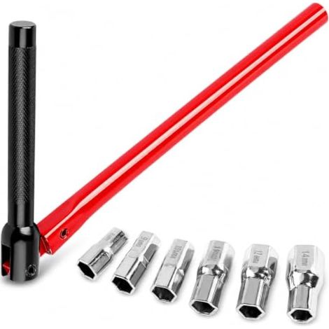 7 PCS Jeu de Clés à Écrou de Robinet Evier sur Pied 8-14mm avec 6 Douilles (1/5)