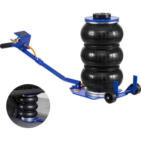 Mophorn Pneumatischer Wagenheber 3 t mit 6 Stahlrohren, langem Griff und Gummiauflage, Hubhöhe von 140–450 mm, schnelles Anheben, Druckluftheber für Autos, SUVs und Pickups