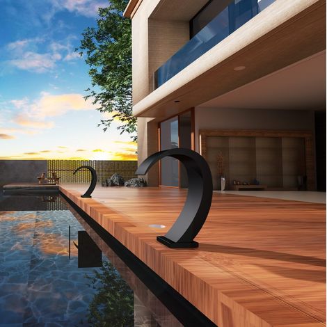 Imex -  Cascada Piscina de Acero S.316  Negro Serie  Iguazu