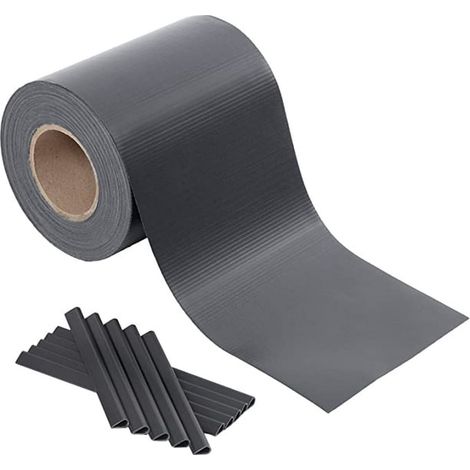 Cache-occulte opaque 35m rouleau 0,19m, brise-vue pour balcon et jardin, anti-UV, protection solaire, 25 attaches, gris anthracite (1/5)