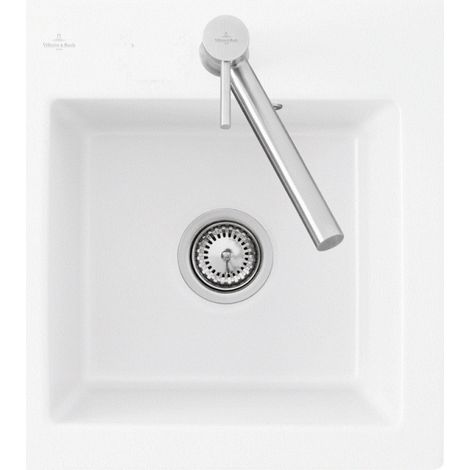 Fregadero 1 seno sin escurridor VILLEROY ET BOCH Subway Pure XS 47,5 x 51 cm Blanco desagüe automático incluido