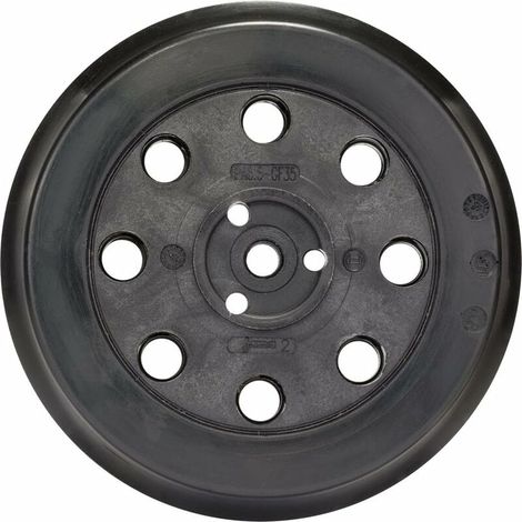 royaluxe -Plateau de Ponçage Mi-Dur (pour Peinture, Mastic, 8 Trous, Ø 125 mm, Accessoires Ponceuses Excentriques) (1/4)