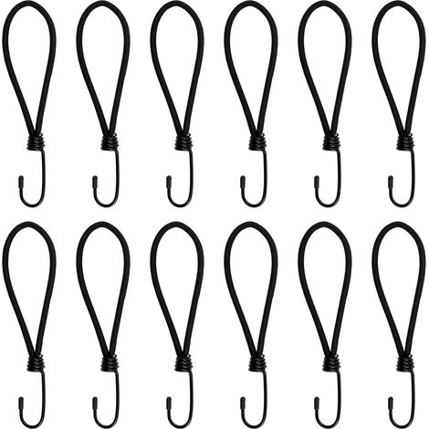 12 Pièces Tendeurs Elastique avec Crochets, Tendeur de Bâche 20cm (1/5)