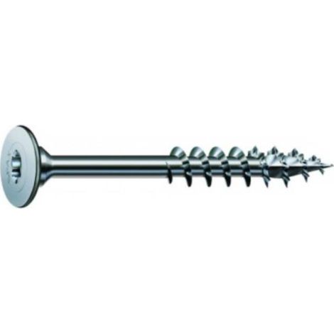 200 Vis Bois Assemblage Caisson Tête Fraisée Large Torx TSTAR + pointe 4CUT F/Partiel 4 x 34 mm - Nickelé - D-Work