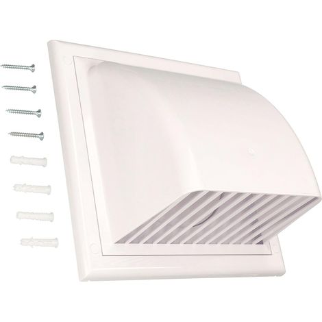 KOTARBAU Conduit d'air mural - Diamètre : 150 mm - Sortie murale avec clapet anti-retour - Couvercle de ventilation pour systèmes de ventilation ronds (1/5)