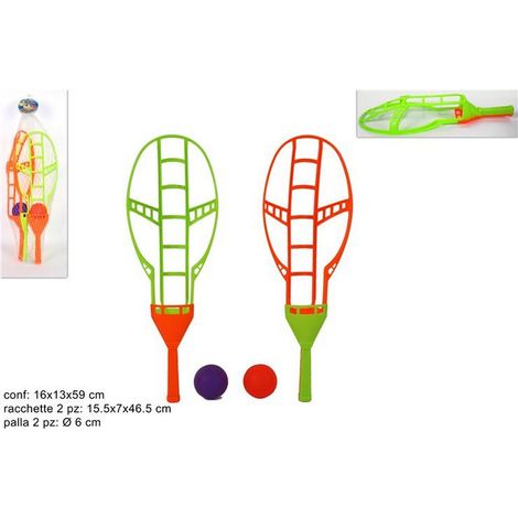 Gioco set 2 racchette 2 palline
