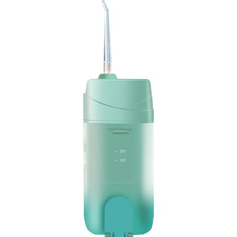 Hydropulseur dentaire électrique 3 modes 200 ml IPX7 étanche sans fil Nettoyeur de dents à eau Vert (1/5)