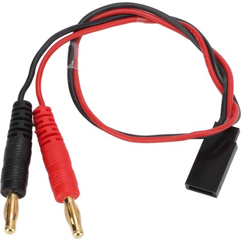 Câble d'adaptateur Femelle Futaba vers Mâle Banane 4.0 pour chargeur LiPo 22AWG (1/5)