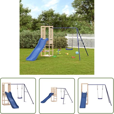 Aire de Jeux d'extérieur Maisonnette de jeu  Maison enfant exterieur bois de pin imprégné 95431 (1/5)