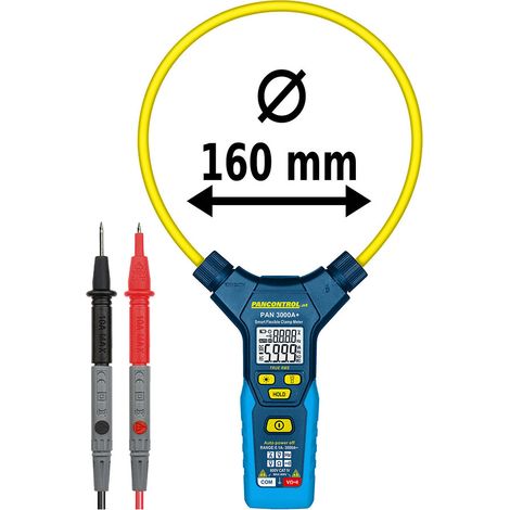 Pinza amperimetrica digitale flessibile PAN 3000A+ con LCD retroilluminato
