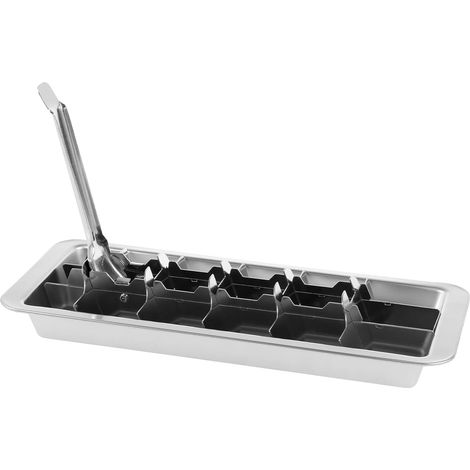 Moule à glaçons en acier inoxydable 18 emplacements Bac à glaçons avec poignée Facile à démouler boîte à glaçons pour boissons Whisky Gin Rum
