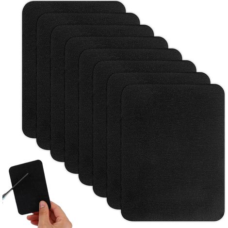 8pcs Trampoline Repair Kit, Black Sticker Patches 9 x 12 cm for Repair Holes and Tears, Accessories for Jumping Mats and Trampoline Webbing, Durable Adhesive Solution (1/5)