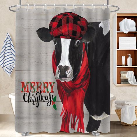 Rideau de douche tissu polyester 180x180 avec 12 œillets voile de douche pour dans une salle de bain design (1/5)
