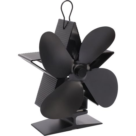 Ventilateur de poêle à bois thermodynamique à 4 pales, résistant aux hautes températures et silencieux. (1/5)