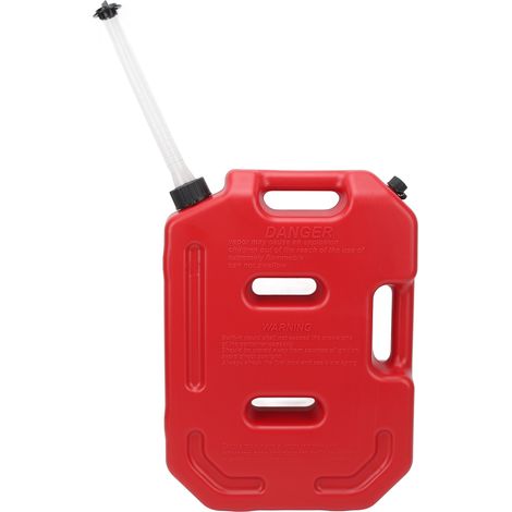 10-Liter-Benzinkanister, roter Notkraftstofftank für SUVs, Kraftstoffbehälter für Auto, Motorrad, Quad, UTV mit Halterung (1/5)