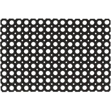 Tapis de porte rectangulaire en caoutchouc de 40 x 60 cm (1/5)
