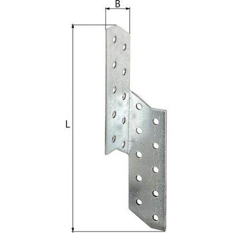 GAH Alberts Sparrenpfettenanker ETA-08/0170 L/R 170 x 32 x 2 mm - 334277 (1/3)