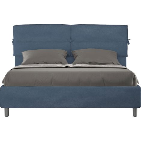 Letto Matrimoniale 160x190 cm con Rete Nandy Blu (1/4)