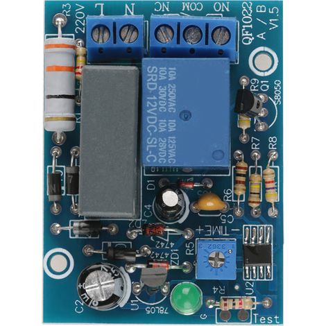Module Relais Temporisé Réglable 220VAC, Interrupteur Retardateur à Coupure Programmable (0100 Min), Contrôle de Charge (1/5)