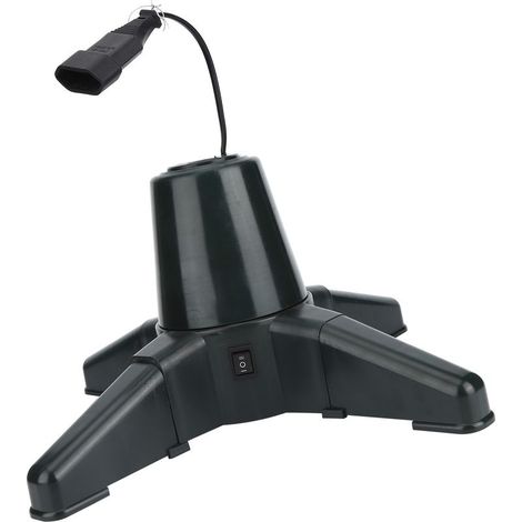 Support de Sapin de Noël Rotatif 360° Électrique avec Base Tournante et Plateau Décoratif pour Maison - 40CM