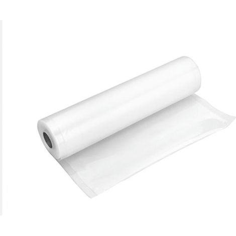 Verpackungsbeutelrolle 22cm x 10m aus weißem Lebensmittelkunststoff