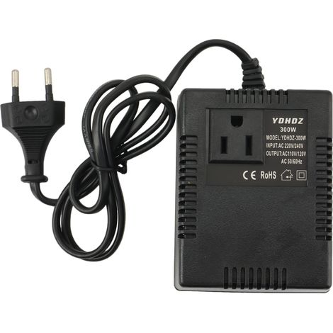 300-W-Spannungswandler, 220-V-auf-110-V-Abwärtstransformator, Reiseadapter, europäischer Stecker (1/5)