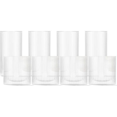Set da bar - BODUM - Douro - 4 bicchieri da whisky 0.3 l + 4 bicchieri Gin & Tonic 0.28 l - Doppia parete