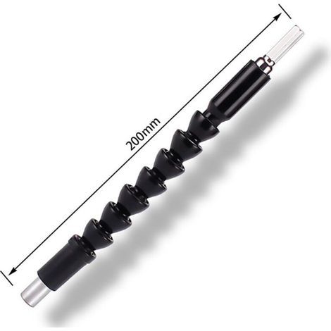 Rallonge de foret flexible, tournevis électrique universel à tige souple, rallonge de foret, bielle de perceuse à main allongée, tuyau de pliage multifonctionnel (200 mm) (1/3)