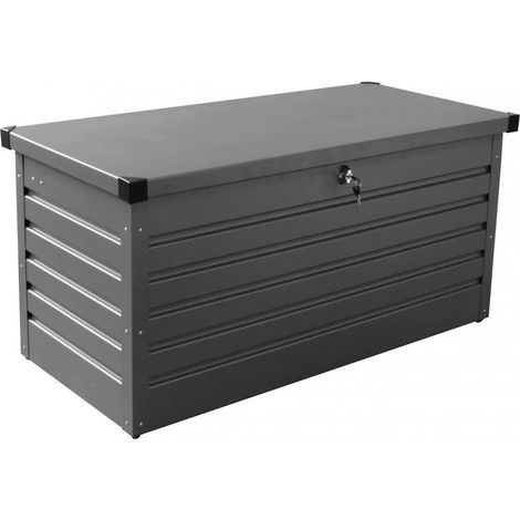 Baule moderno da esterno in alluminio 130x60 cm con serratura Steel Magic - Bianco (1/5)