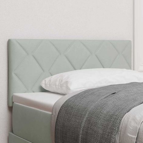 Cabecero con cabecera Gris claro 90 cm Terciopelo vidaXL (1/5)