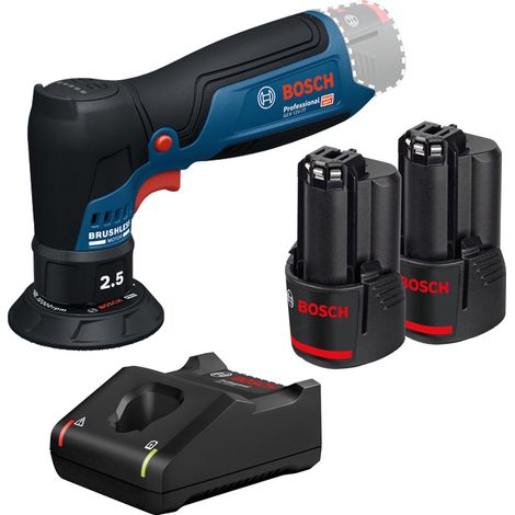 Bosch Akku-Exzenterschleifer GEX 12V-77 / 2x 2,0 Ah + Ladegerät GAL 12V-40 - 06019L2100-1 (1/5)