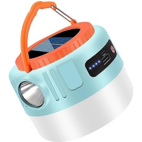 Lampe de camping solaire étanche, rechargeable par USB, pour tente extérieure (1/4)