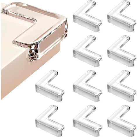 Lot de 40 protections d'angle de table, protections d'angle en caoutchouc, peuvent être utilisées sur le plastique, la plupart des comptoirs de cuisine en carrelage et pierre, céramique, verre, (1/5)