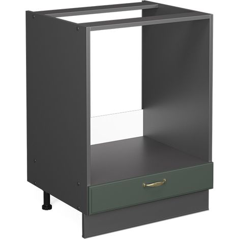 Herdumbauschrank Fame-Line, Grün-Gold Landhaus, 60 cm ohne Arbeitsplatte, Vicco