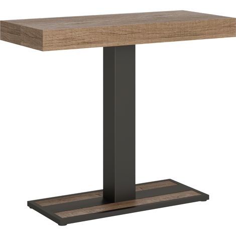 Consolle allungabile 90x40/196 cm Capital Small Quercia Natura telaio Antracite (1/5)